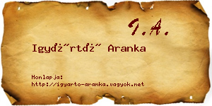 Igyártó Aranka névjegykártya
