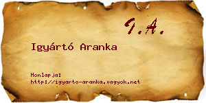 Igyártó Aranka névjegykártya