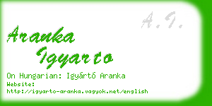 aranka igyarto business card